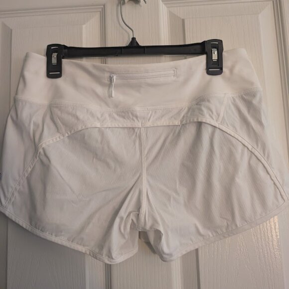 Lululemon Speed Up High-Rise Lined Short 4", Sz 8 White NWOT - Picture 2 of 3
